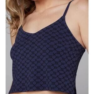 Savage X Fenty Cotton Essentials Cami Navy Blue Monogram XS